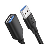 CABLETIME καλώδιο προέκτασης USB CT-AMAFN, 5Gbps, 1m, μαύρο