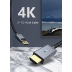 CABLETIME καλώδιο DisplayPort σε HDMI CT-P02G4K, 4K, 1.8m, μαύρο - Image 2