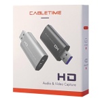 CABLETIME video capture CT-HVC-AB, HDMI/USB σύνδεση, 4K/30Hz, μαύρο - Image 3
