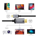 CABLETIME καλώδιο USB-C σε HDMI CT-CMHD2, 4K/60Hz, 5m, μαύρο - Image 2