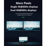 CABLETIME καλώδιο USB-C σε USB-C CT-C160-U31-TB3, 100W, 40Gbps, 4K/60Hz, 0.5m, μαύρο - Image 3