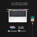 CABLETIME καλώδιο USB-C σε USB-C CT-C160-U31-TB3, 100W, 40Gbps, 4K/60Hz, 0.5m, μαύρο - Image 4