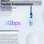 CABLETIME καλώδιο προέκτασης USB 3.0 CT-C160-U3-AMAF, 5Gbps, 2m, μπλε - Image 2