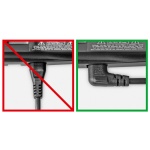 GOOBAY καλώδιο τροφοδοσίας Euro 56588, γωνιακό, 2x0.75 mm², 0.5m, μαύρο - Image 2