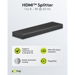 GOOBAY HDMI splitter 58484, 8 σε 1, 4K/60Hz, μαύρο - Image 3