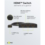 GOOBAY HDMI switch 58488, 3-in σε 1-out, 4K/60Hz, μαύρο - Image 4