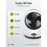 GOOBAY ανεμιστήρας δαπέδου 59515 με χειριστήριο, 23cm, 70W, λευκός - Image 3