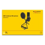 DELOCK Mικρόφωνο studio με pop φίλτρο & αντιανέμιο 66331, πυκνωτικό, USB - Image 3