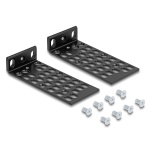 DELOCK σετ βάσεις τοποθέτησης για rack 67281, μαύρο, 2τμχ