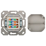 GOOBAY επιτοίχια πρίζα CAT 6 68244, 2x RJ45, 80x80mm, λευκή - Image 4