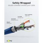 GOOBAY καλώδιο δικτύου 68271, CAT 6 S/FTP, copper, 250MHz, 7.5m, μπλε - Image 3