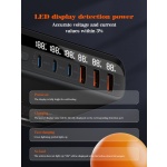 LDNIO σταθμός φόρτισης A6140C, 3x USB-C/3x USB, 140W, PD/QC, GaN, μαύρος - Image 5