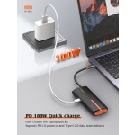 LDNIO docking station DS-25H, 5 θυρών, USB-C σύνδεση, 4K, 100W PD, μαύρο - Image 4