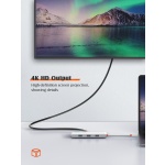 LDNIO docking station DS-25H, 5 θυρών, USB-C σύνδεση, 4K, 100W PD, μαύρο - Image 5