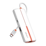 LDNIO docking station DS-26H, 6 θυρών, USB-C σύνδεση, 4K, 100W PD, λευκό