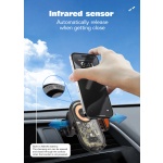 LDNIO ασύρματος φορτιστής & βάση smartphone αυτοκινήτου MA30, 15W, μαύρο - Image 3