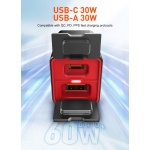 LDNIO φορτιστής μοτοσυκλέτας C108 με καλώδιο, USB/USB-C, 60W, μαύρος - Image 5