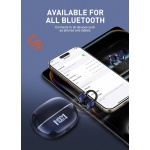 LDNIO earphones με θήκη φόρτισης T09, OWS, Φ10mm, 35/400mAh, μπλε - Image 4