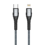 LDNIO καλώδιο Lightning σε USB-C LC111, 30W PD, 1m, γκρι