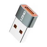LDNIO αντάπτορας USB σε USB-C LC150, αρσενικό σε θηλυκό, γκρι