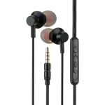 LDNIO earphones με μικρόφωνο HP06, 3.5mm σύνδεση, Φ10mm, 1.2m, μαύρα