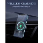 LDNIO ασύρματος φορτιστής & βάση αυτοκινήτου MA20, 15W, μαύρο - Image 2