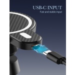 LDNIO ασύρματος φορτιστής & βάση αυτοκινήτου MA20, 15W, μαύρο - Image 4