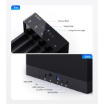 ORICO docking station για 2.5" ή 3.5" SATA HDD/SSD 6558US3-C, 5 θέσεων, 5Gbps, clone function, μαύρο - Image 3