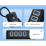 ORICO USB hub PW4U-C3, 4x θυρών, USB 3.0, 5Gbps, USB-C σύνδεση, μαύρο - Image 3