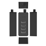 ORICO USB hub W5P-U2, 4x θυρών, USB 2.0, 480Mbps, USB σύνδεση, 1m καλώδιο, μαύρο - Image 3
