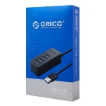 ORICO USB hub W5P-U3, 4x θύρες USB 3.0 5Gbps, USB σύνδεση, 1m καλώδιο, μαύρο - Image 4