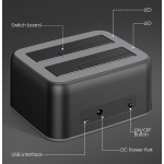 ORICO docking station για 2.5" ή 3.5" SATA HDD/SSD 6829C3-V1, 2 θέσεων, 5Gbps, μαύρο - Image 3