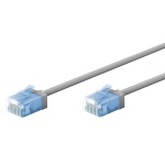 GOOBAY καλώδιο δικτύου 74221, CAT 6A U/UTP, ultra slim, copper, 500MHz, 0.5m, γκρι