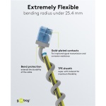 GOOBAY καλώδιο δικτύου 74228, CAT 6A U/UTP, ultra slim, copper, 500MHz, 15m, γκρι - Image 4