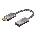 GOOBAY αντάπτορας DisplayPort σε HDMI 75271, 4K/60Hz, 0.2m, γκρι