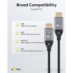 GOOBAY καλώδιο HDMI 2.1 76277 με Ethernet, 8K/60Hz, 48 Gbps, 40m, μαύρο - Image 5