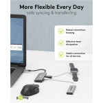 GOOBAY USB hub 76565, 4x θυρών, USB 3.2, 10Gbps, USB-C σύνδεση, γκρι - Image 5
