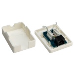 GOOBAY επιτοίχια πρίζα δικτύου 77632, 1 θύρα RJ45, CAT 6 UTP, λευκή - Image 2