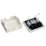 GOOBAY επιτοίχια πρίζα δικτύου 77633, 2 θύρες RJ45, CAT 6 UTP, λευκή - Image 2