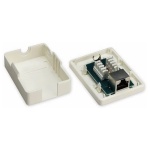 GOOBAY επιτοίχια πρίζα δικτύου 77634, 1 θύρα RJ45, CAT 6 STP, λευκή - Image 2