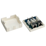 GOOBAY επιτοίχια πρίζα δικτύου 77635, 2 θύρες RJ45, CAT 6 STP, λευκή - Image 2
