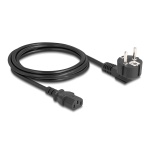 DELOCK καλώδιο τροφοδοσίας 81326, 3x 0.75mm², 2m, μαύρο - Image 2