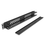 DELOCK cable management 81555 για rack 19"/1U, πλαστικό/μεταλλικό, μαύρο - Image 2