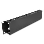 DELOCK cable management 81559 για rack 19"/2U, μεταλλικό, μαύρο - Image 2