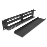 DELOCK cable management 81559 για rack 19"/2U, μεταλλικό, μαύρο