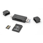 DELOCK card reader 91020 για SD & micro SD, USB/USB-C σύνδεση, 5Gbps, μαύρο - Image 2