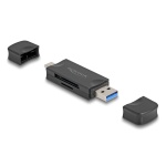 DELOCK card reader 91020 για SD & micro SD, USB/USB-C σύνδεση, 5Gbps, μαύρο