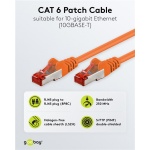 GOOBAY καλώδιο δικτύου 92457, CAT 6 S/FTP, copper, 250MHz, 0.15m, πορτοκαλί - Image 2