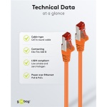 GOOBAY καλώδιο δικτύου 92457, CAT 6 S/FTP, copper, 250MHz, 0.15m, πορτοκαλί - Image 5