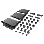 BRATECK ραφιέρα δαπέδου AMS-5L με ροδάκια, 3 ράφια, 50x33x63.5cm, έως 10kg, μαύρη - Image 5